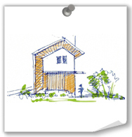 高台に建つ二人暮らしの家